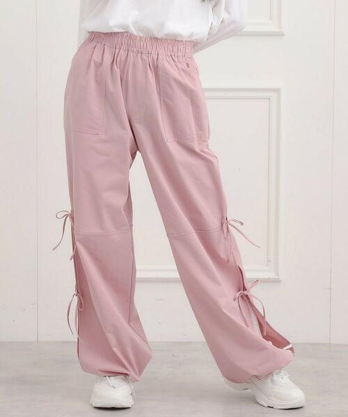 PINK-latte / ピンク ラテ パンツ | リボン付カーゴパンツ(ライトピンク(070))