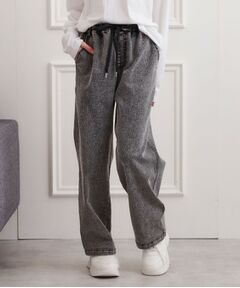 PINK-latte / ピンク ラテ パンツ | ワンポイント刺繍イージーロングパンツ