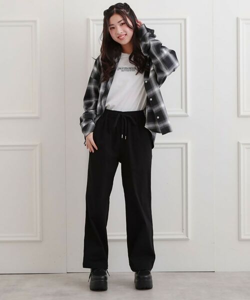 PINK-latte / ピンク ラテ パンツ | ワンポイント刺繍イージーロングパンツ | 詳細10