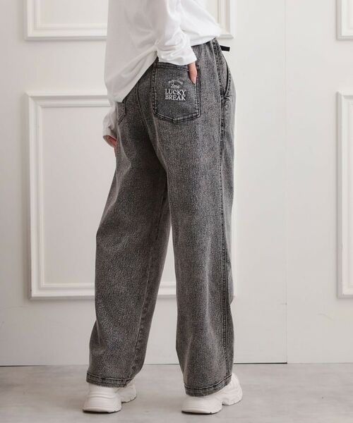 PINK-latte / ピンク ラテ パンツ | ワンポイント刺繍イージーロングパンツ | 詳細13