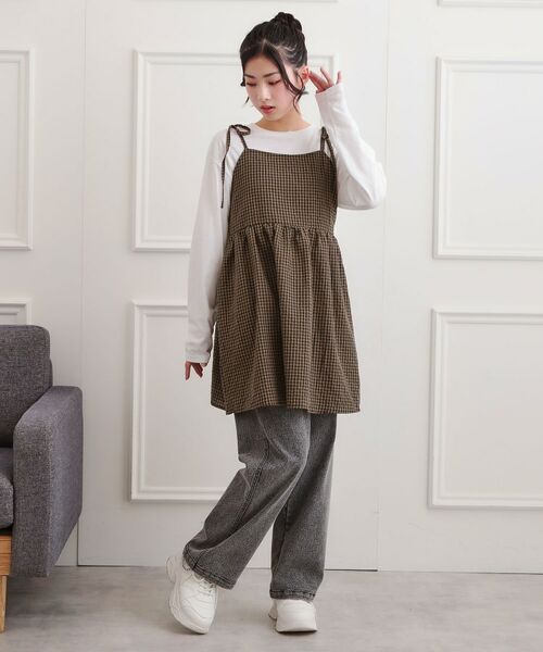 PINK-latte / ピンク ラテ パンツ | ワンポイント刺繍イージーロングパンツ | 詳細14