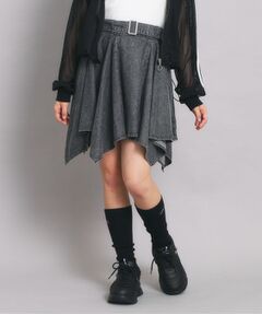 PINK-latte / ピンク ラテ ミニ・ひざ丈スカート | 変形ヘムスカート