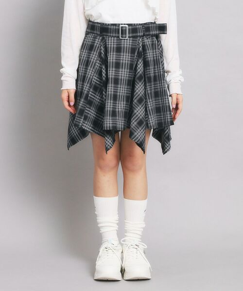 PINK-latte / ピンク ラテ ミニ・ひざ丈スカート | 変形ヘムスカート | 詳細1