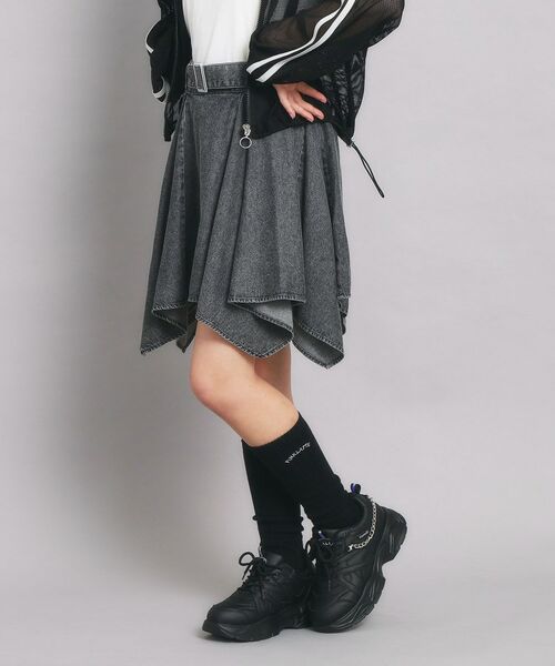 PINK-latte / ピンク ラテ ミニ・ひざ丈スカート | 変形ヘムスカート | 詳細12