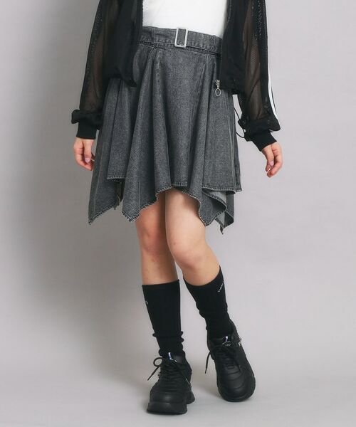 PINK-latte/ピンク ラテ 変形ヘムスカート ブラック(419) 15(150cm) PINK-latte/ピンク ラテ 変形ヘムスカート ブラック(419) 15(150cm)