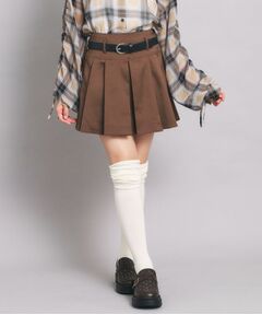 PINK-latte / ピンク ラテ ミニ・ひざ丈スカート | ベルト付プリーツスカート