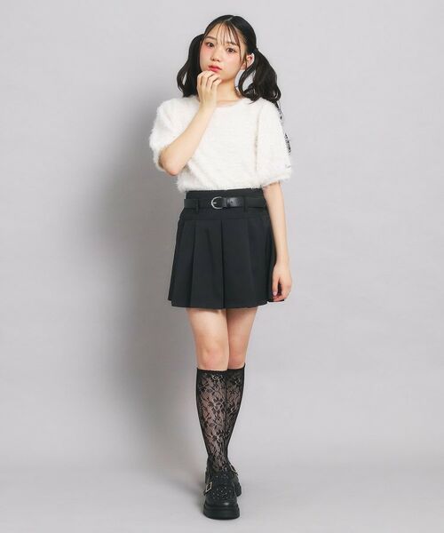 PINK-latte / ピンク ラテ ミニ・ひざ丈スカート | ベルト付プリーツスカート | 詳細13