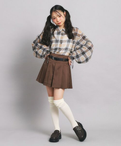 PINK-latte / ピンク ラテ ミニ・ひざ丈スカート | ベルト付プリーツスカート | 詳細17