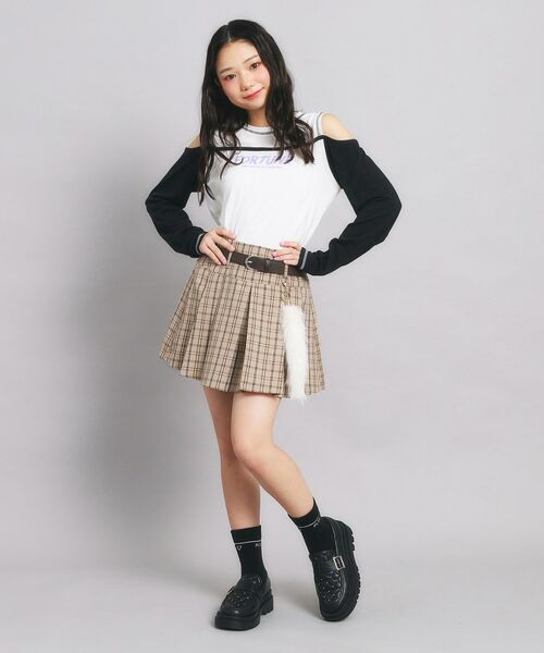 PINK-latte / ピンク ラテ ミニ・ひざ丈スカート | ベルト付プリーツスカート | 詳細22