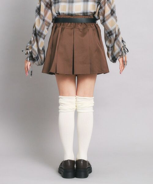 PINK-latte / ピンク ラテ ミニ・ひざ丈スカート | ベルト付プリーツスカート | 詳細3