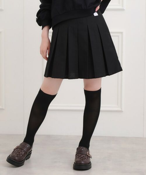 PINK-latte / ピンク ラテ ミニ・ひざ丈スカート | インパン付プリーツスカート(ブラック(019))