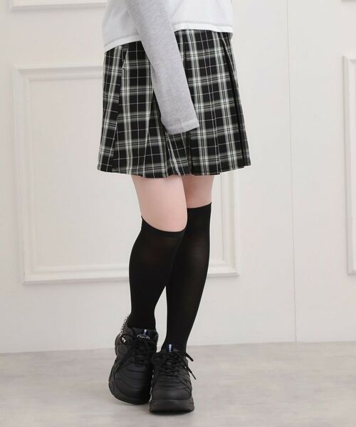 PINK-latte / ピンク ラテ ミニ・ひざ丈スカート | インパン付プリーツスカート(ブラック(219))