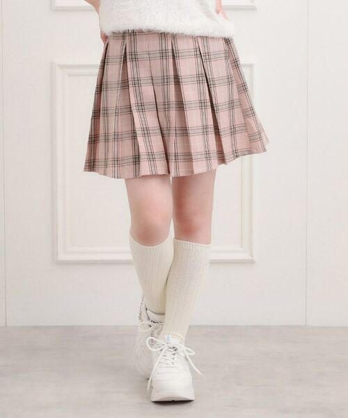 PINK-latte/ピンク ラテ インパン付プリーツスカート ピンク(271) 14(140cm) PINK-latte/ピンク ラテ インパン付プリーツスカート ピンク(271) 14(140cm)
