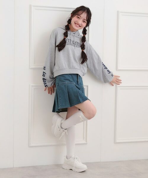 PINK-latte / ピンク ラテ デニムスカート | デニム裾プリーツスカート | 詳細19