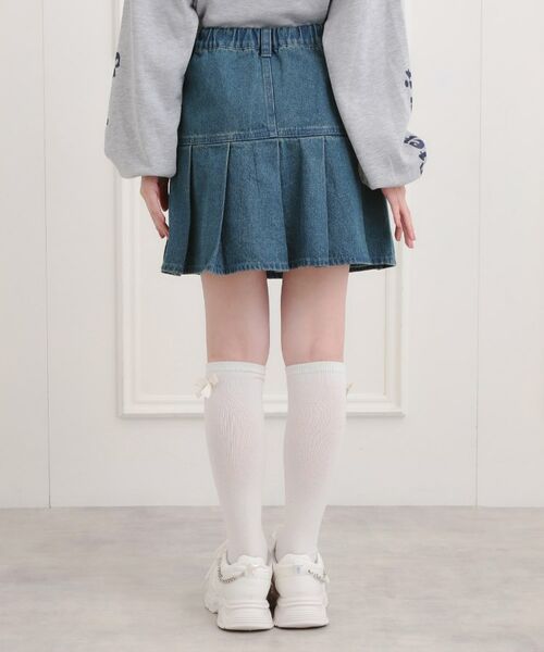 PINK-latte / ピンク ラテ デニムスカート | デニム裾プリーツスカート | 詳細3