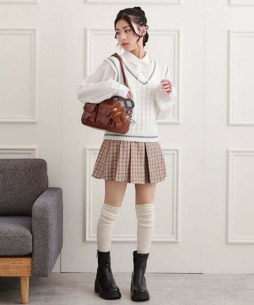 PINK-latte / ピンク ラテ シャツ・ブラウス | ニットベストドッキングシャツ | 詳細10