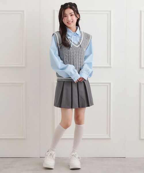 PINK-latte / ピンク ラテ シャツ・ブラウス | ニットベストドッキングシャツ | 詳細19