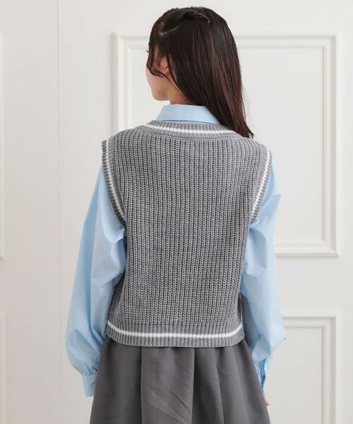 PINK-latte / ピンク ラテ シャツ・ブラウス | ニットベストドッキングシャツ | 詳細3