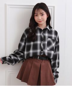 PINK-latte / ピンク ラテ その他トップス | ルーズチェックシャツ＋ロンT