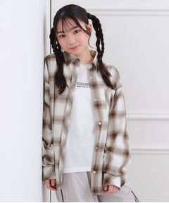 PINK-latte / ピンク ラテ その他トップス | ルーズチェックシャツ＋ロンT