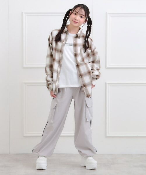 PINK-latte / ピンク ラテ その他トップス | ルーズチェックシャツ+ロンT | 詳細18