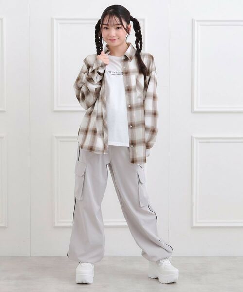 PINK-latte / ピンク ラテ その他トップス | ルーズチェックシャツ+ロンT | 詳細19