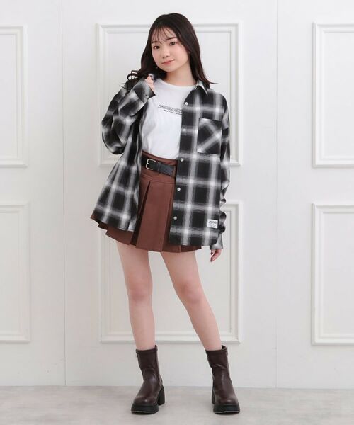 PINK-latte / ピンク ラテ その他トップス | ルーズチェックシャツ+ロンT | 詳細21