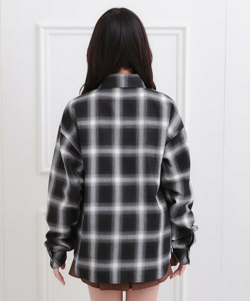 PINK-latte / ピンク ラテ その他トップス | ルーズチェックシャツ+ロンT | 詳細3