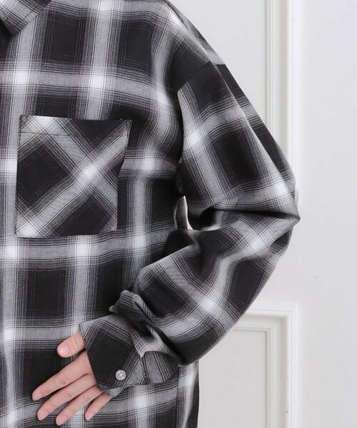 PINK-latte / ピンク ラテ その他トップス | ルーズチェックシャツ+ロンT | 詳細6