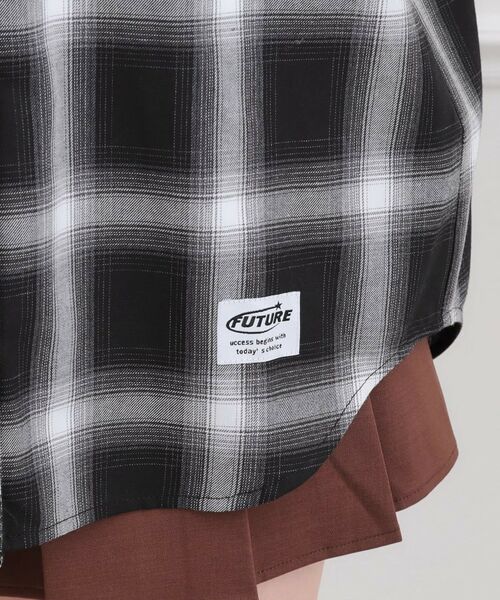 PINK-latte / ピンク ラテ その他トップス | ルーズチェックシャツ+ロンT | 詳細8