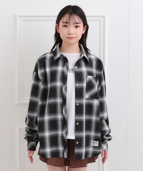 PINK-latte / ピンク ラテ その他トップス | ルーズチェックシャツ+ロンT | 詳細9