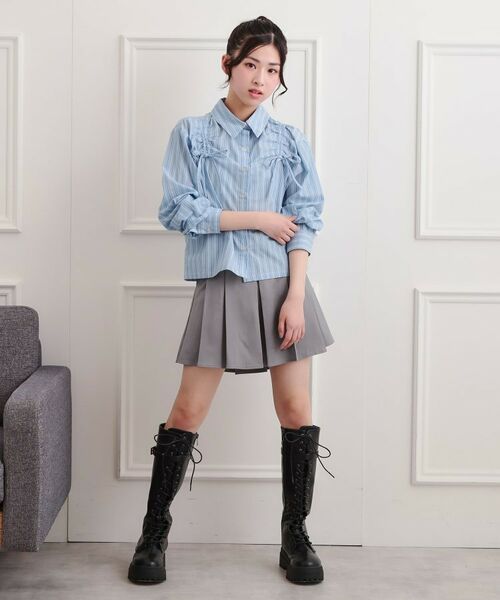 PINK-latte / ピンク ラテ シャツ・ブラウス | ショルダードロストリボンシャツ | 詳細11