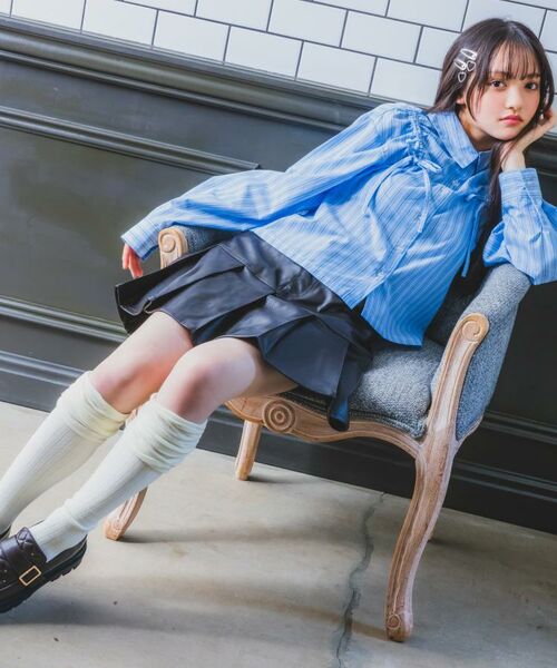 PINK-latte / ピンク ラテ シャツ・ブラウス | ショルダードロストリボンシャツ | 詳細14