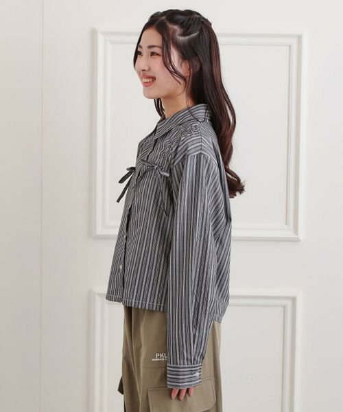 PINK-latte / ピンク ラテ シャツ・ブラウス | ショルダードロストリボンシャツ | 詳細2