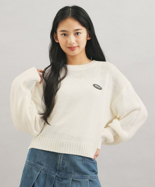 PINK-latte/ピンク ラテ 【プチプラ】短丈ニットプルオーバー オフホワイト(003) 16(160cm) PINK-latte/ピンク ラテ 【プチプラ】短丈ニットプルオーバー オフホワイト(003) 16(160cm)