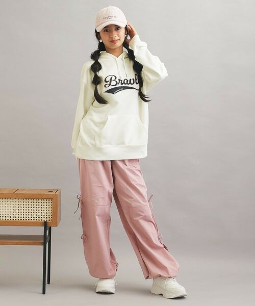 PINK-latte / ピンク ラテ パーカー | サテンアップリケBIGパーカー | 詳細10