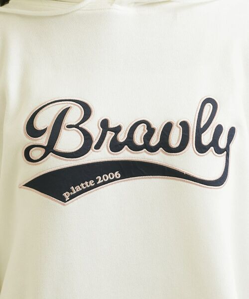 PINK-latte / ピンク ラテ パーカー | サテンアップリケBIGパーカー | 詳細11