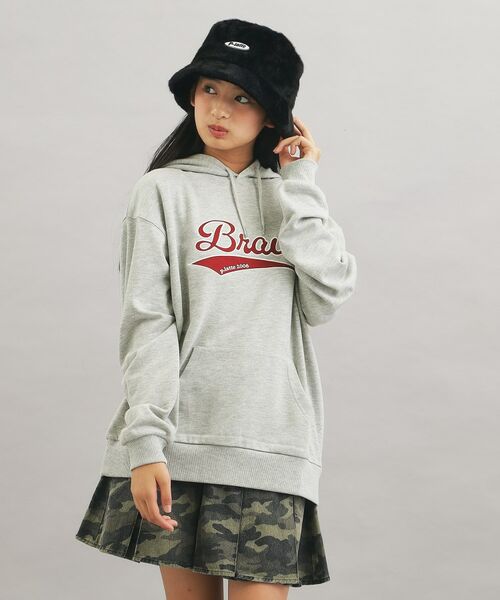 PINK-latte / ピンク ラテ パーカー | サテンアップリケBIGパーカー | 詳細12