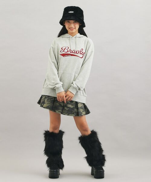 PINK-latte / ピンク ラテ パーカー | サテンアップリケBIGパーカー | 詳細13