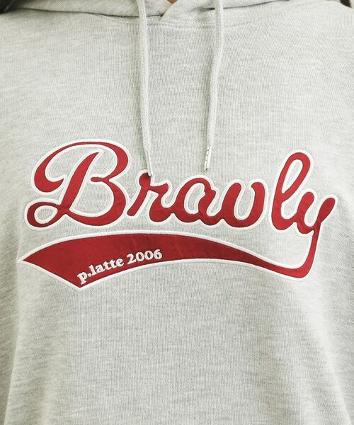 PINK-latte / ピンク ラテ パーカー | サテンアップリケBIGパーカー | 詳細15