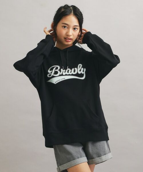 PINK-latte / ピンク ラテ パーカー | サテンアップリケBIGパーカー | 詳細16