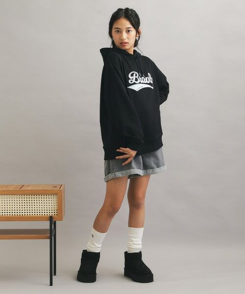 PINK-latte / ピンク ラテ パーカー | サテンアップリケBIGパーカー | 詳細17