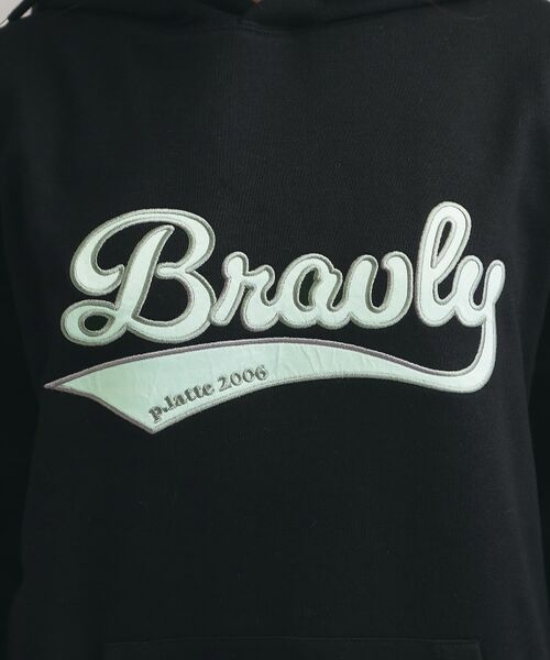 PINK-latte / ピンク ラテ パーカー | サテンアップリケBIGパーカー | 詳細19