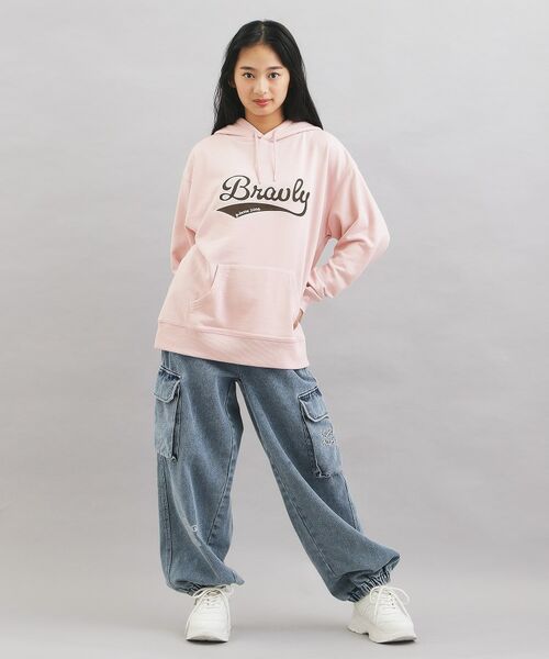 PINK-latte / ピンク ラテ パーカー | サテンアップリケBIGパーカー | 詳細21