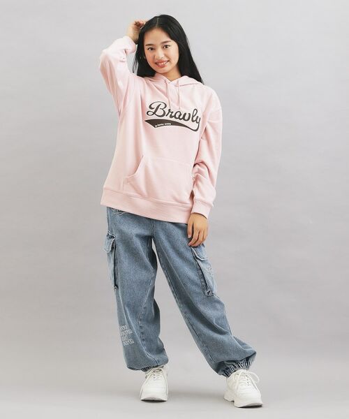 PINK-latte / ピンク ラテ パーカー | サテンアップリケBIGパーカー | 詳細22