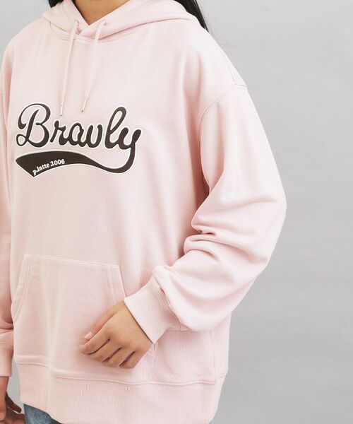 PINK-latte / ピンク ラテ パーカー | サテンアップリケBIGパーカー | 詳細6