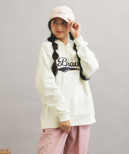 PINK-latte / ピンク ラテ パーカー | サテンアップリケBIGパーカー | 詳細8