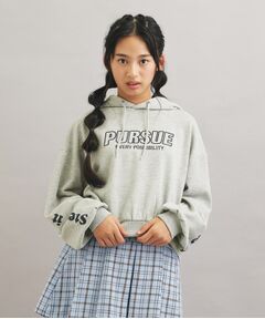 PINK-latte / ピンク ラテ パーカー | 袖ロゴプリント短丈パーカー