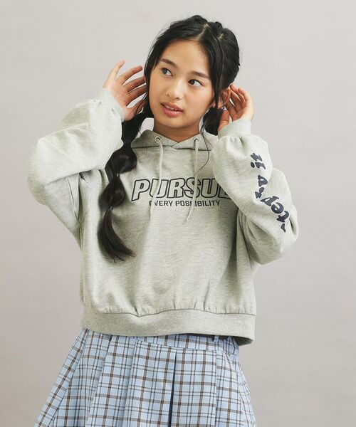 PINK-latte / ピンク ラテ パーカー | 袖ロゴプリント短丈パーカー | 詳細15