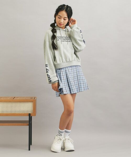 PINK-latte / ピンク ラテ パーカー | 袖ロゴプリント短丈パーカー | 詳細17